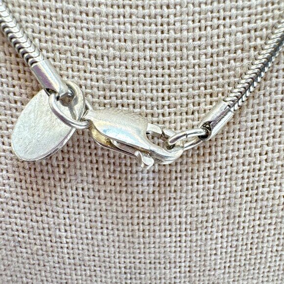 VTG Solid Sterling Silver 925 Mother Heart Pendant Necklace Size 18" Length - Picture 9 of 14